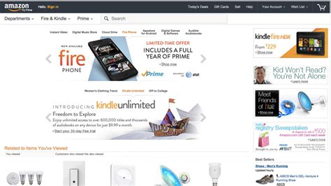 amazon  experimenting    homepage design