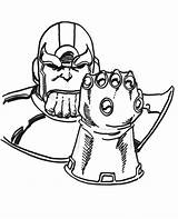 Thanos Gauntlet Marvel Colorare Disegni Historieta Vengadores Designlooter Coloriages Printmania sketch template