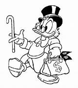 Scrooge Coloring Money Mcduck Pages Bag Walking Printable Ebenezer Kidsplaycolor Kids Color Disney Getcolorings Print Drawing sketch template