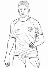 Bruyne Kevin Pages Coloring Football Player Soccer Color Printable Print sketch template