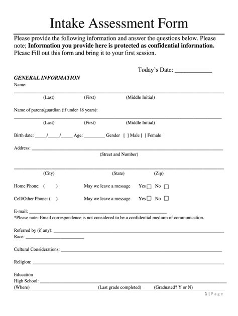 bill mason counseling solutions intake assessment form fill  sign