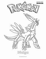 Coloring Dialga Pages Pokemon Pokémon Getcolorings Fun Printable sketch template