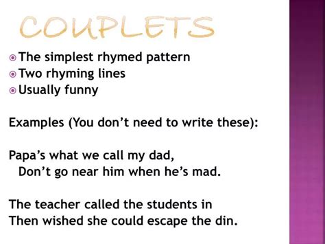 couplets powerpoint    id