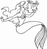 Mermaid Coloring Little Kids Pages Color Ariel Printable Disney sketch template