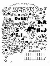 Rebus Kleurplaten Rebussen sketch template