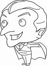 Vampire Coloring Little Clip Line Sweetclipart sketch template
