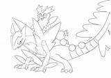 Sceptile Coloring Pokemon Mega Pages Clean Line Template sketch template