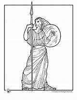 Athena Goddess Woojr Princesse Grecque Woo sketch template