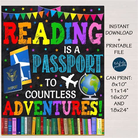 reading is a passport to adventure classroom school