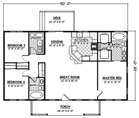 sq ft simple ranch house plan affordable  bed  bath ranch house floor plans ranch