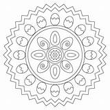 Easter Mandala Coloring Eggs Pages Printable Mandalas Categories sketch template