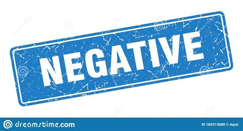 negative sign negative grunge stamp stock vector illustration