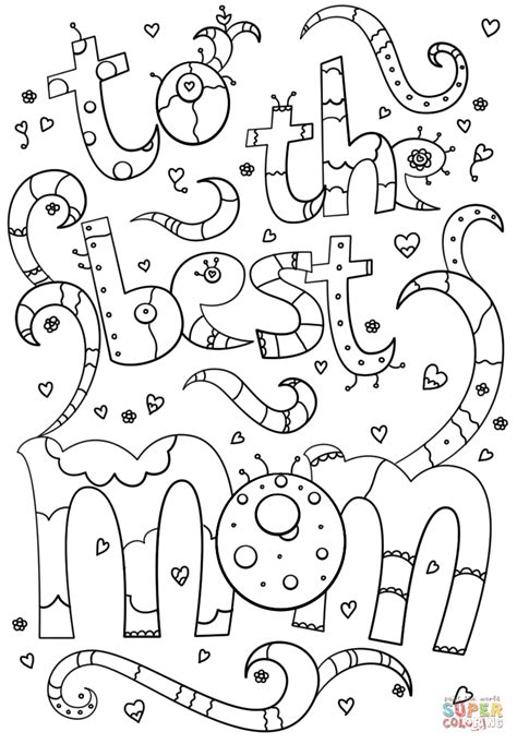 mom doodle coloring page  printable coloring pages