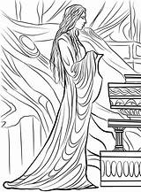 Coloring Colorear Lothlorien Gollum Gandalf sketch template