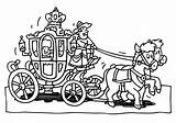 Carriage Coloring Pages Transportation Drawing sketch template