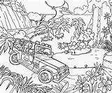 Safari Jeep Coloring Drawing Pages Color Getdrawings sketch template