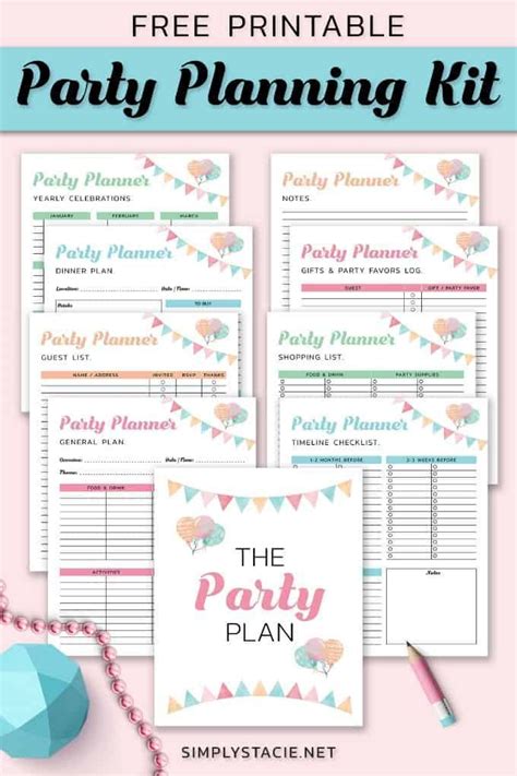 printable party planning worksheet