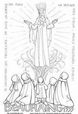 Vierge Sainte Apparitions sketch template