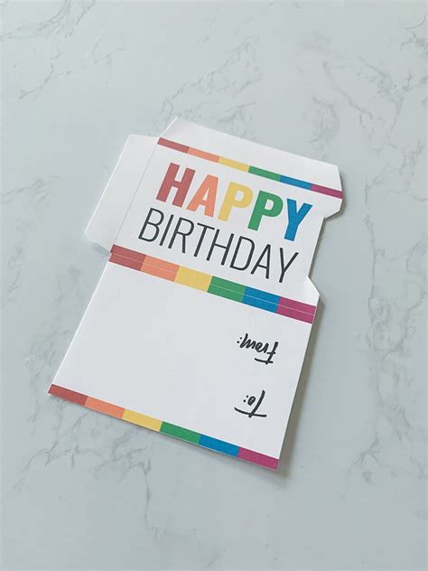 printable gift card holder happy birthday instant