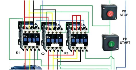 start stop  phase motor starter wiring electrical engineering updates
