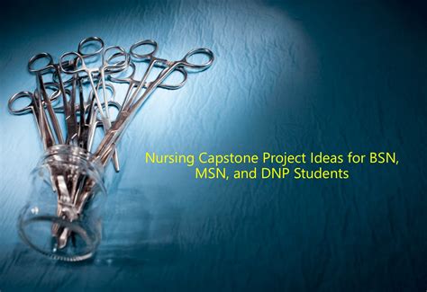 creative nursing capstone project ideas