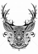 Coloring Pages Adult Deer Book Color Printable Sheet Adults Gorgeous Hunting Tangles Zentangles Animals Diy Reindeer Sheets Zentangle Animal Intricate sketch template