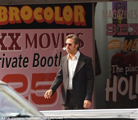 ryan gosling leaves sex shop as he films the nice guys in