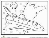 Spaceship Spacecraft Shuttle Rockets Soaring sketch template
