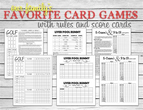 card game rules printable play  gin rummy games