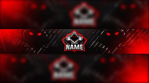 red riper gaming clan mascot banner  psd zonic design