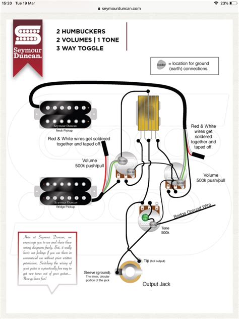 guitar wiring diagrams  humbucker   toggle switch