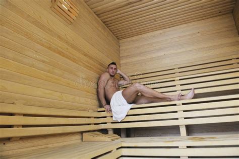 Attractive Young Man In Sauna Stock Image Image Of Refresh