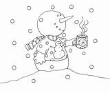 Digi Snowman Dearie Goodie Oldie sketch template