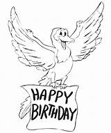 Birthday Happy Coloring Pages Bird Printable Daddy Cards Color Card Balloons Kids Printactivities Printables Greeting Print Popular Book Library Coloringhome sketch template