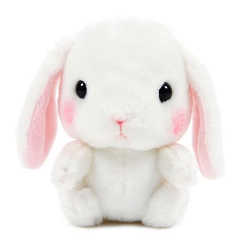 amuse bunny plushie cute stuffed animal toy white  inches
