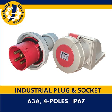 Industrial Male Plug Female Connector And Wall Socket 32a 63a 4 Pins