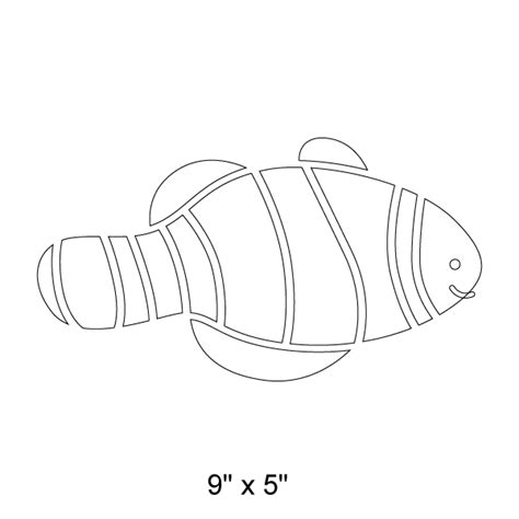 clown fish stencil