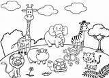 Zoo Coloring Pages Animal Printable Kids Baby Preschool Cute Drawing Cartoon Children Book sketch template