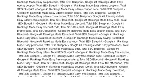 total seo blueprint google  rankings  easy udemy coupon review  google docs