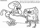 Squidward Spongebob Dabbing Colorings sketch template