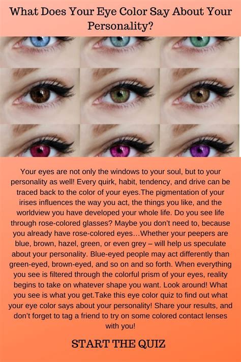 what does your eye color say about your personality eye color color