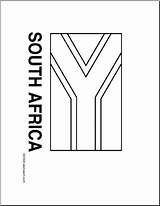Flag South Africa African Line Drawing Crafts Flags Kids Color Preschool Country Classroom Craft Colouring Poems Pages Paintingvalley Coloring Worksheets sketch template