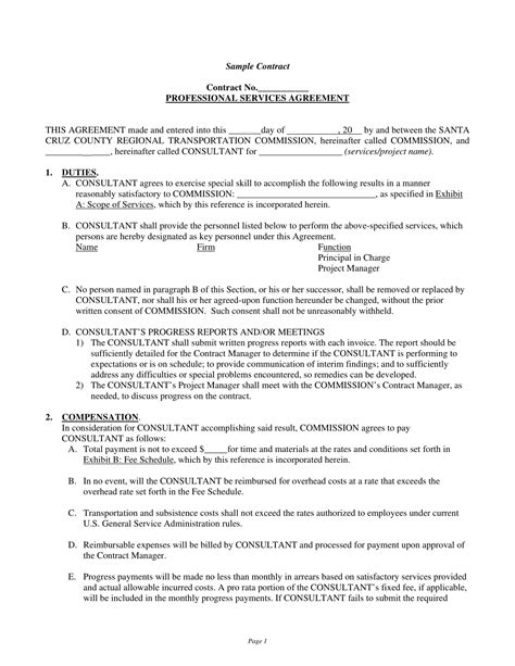service agreement contract  examples format  examples