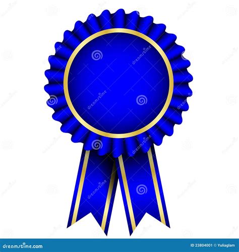 blue badge  ribbon stock vector illustration  insignia