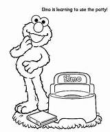 Potty Coloring Training Elmo Toilet Time Pages Sesame Street Toddler Colouring Color Preschool Printable Party Kids Use Cartoon Girls Boys sketch template
