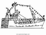 Peschereccio Fischerboot Boote Malvorlage Transportmittel Trasporto Mezzi Navi Kategorien sketch template