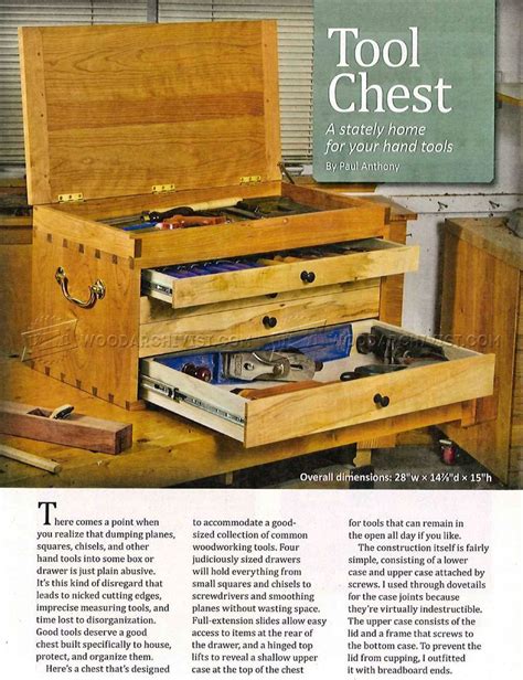 dovetailed tool chest plans workshop solutions tool chest woodworking projects wood