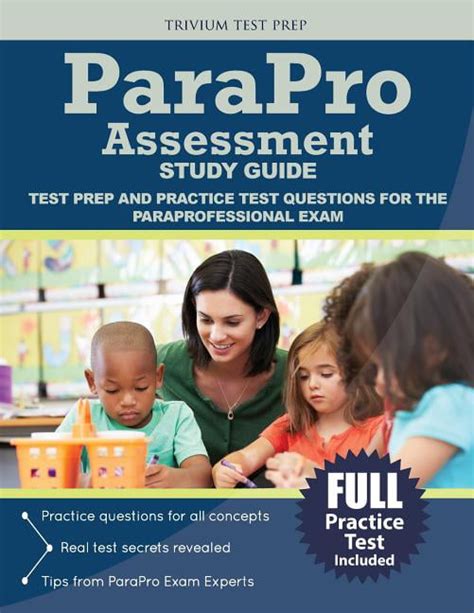 parapro assessment study guide test prep  practice test questions