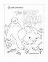 Coloring Puppy Little Pages Poky Golden Book Pokey Books Drawing Choose Board sketch template
