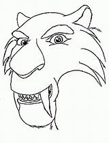 Tiger Saber Tooth Coloring Pages Drawing Kids Ice Age Diego Draw Clipart Comments Getdrawings Library Coloringhome Sketch sketch template